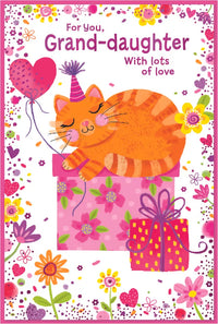 Simon Elvin C75 Birthday Granddaughter greeting cards, set of six featuring colorful designs and heartfelt messages.