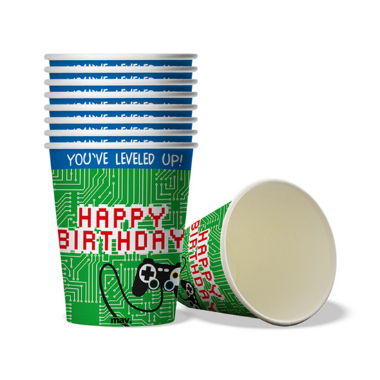 Game Controller 250ml Paper Cups 8pk