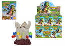 Kandy Toys Pop Up Dino Game toy with colorful dinosaur figures and game components on a flat surface.