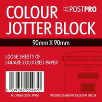 Jotter Blocks 400 Sheet 90x90mm Coloured