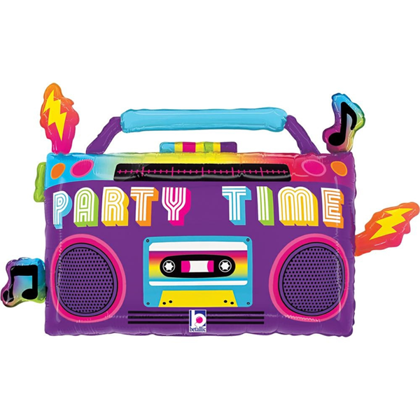Grabo Party Time Boom Box 29" Large Foil Balloon
