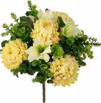 Eleganza Chrysanth, Lily & Eucalyptus Ivory 33cm