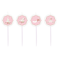 Amscan 4 Pack Party Candle Swan Princess
