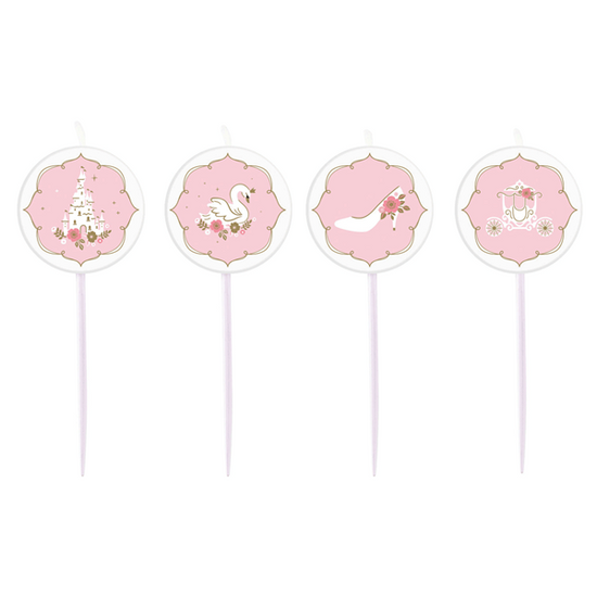 Amscan 4 Pack Party Candle Swan Princess