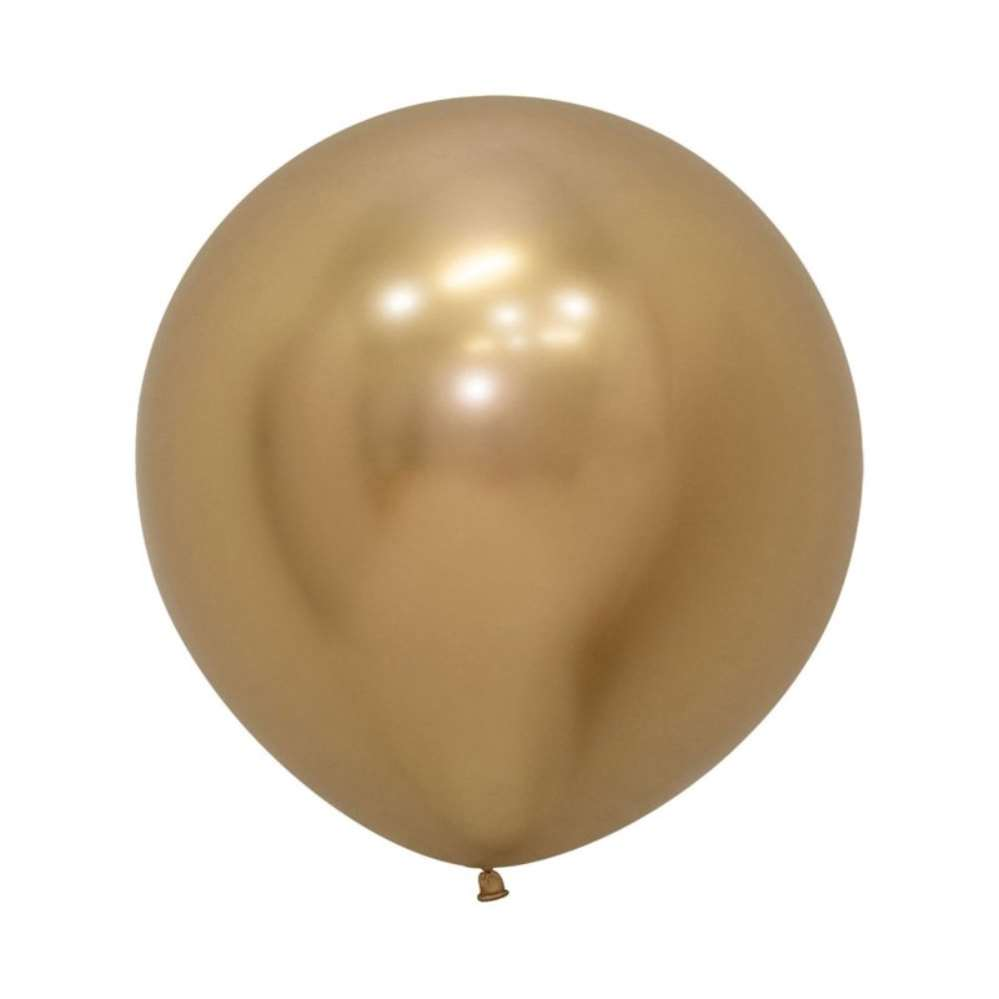 Sempertex Reflex Gold 24" Latex Balloons 3pk