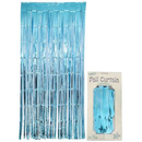 Door Curtain Foil 90cm x 2.4m Metallic Light Blue