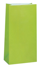 Unique 12 Pack Sweet Bags Paper Lime Green