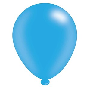 Eight light blue 10-inch latex balloons from APAC, decorated for celebrations or party decor.