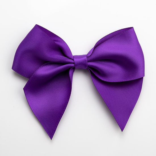 Italian Options 6 Pack Ribbon Bows Purple 10cm
