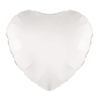 Oaktree Foil Balloon White Heart 18"
