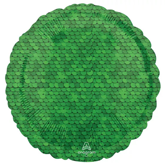 Sequins Forest Green 18" Round Foil Balloon