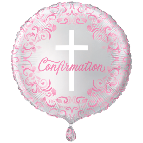 Unique Foil Balloon Pink Confirmation Holy Cross