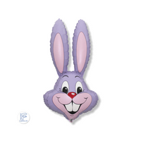 Jumbo Lilac Rabbit Head 35" Foil Balloon (Loose)
