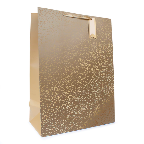 Tiger Feet 6 Pack Gift Bag Gold Sparkle Large