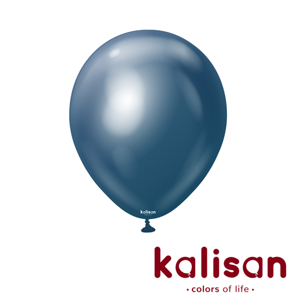 Kalisan Mirror Navy 12" Latex Balloons 50pk