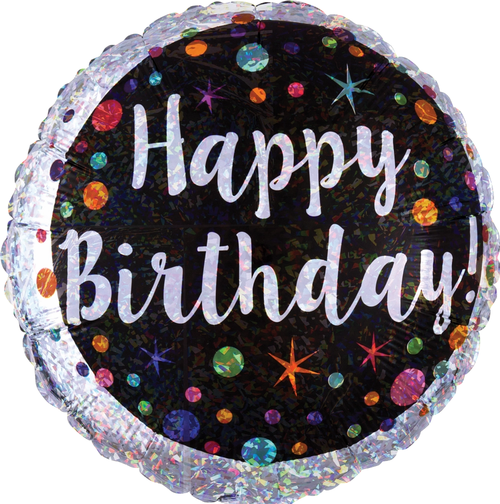 Anagram Birthday Polka Dot 18" Round Foil Balloon