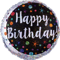 Anagram Birthday Polka Dot 18" Round Foil Balloon