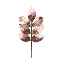 Rose Gold Glossy Magnolia Leaf Spray 55cm