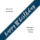Unique Banner Blue Glitz Age 60 9ft