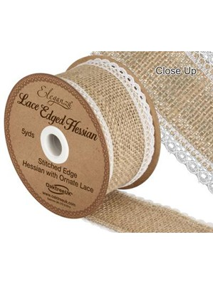Eleganza Ribbon Hessian Woven Lace Edge 5yds