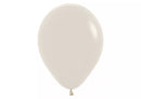 Sempertex Pastel Dusk Cream 12-inch latex balloons, 12-pack, perfect for decorating events with soft pastel colors.