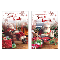 Poppyhill 12 Pack Cards C50 Christmas Son & Family