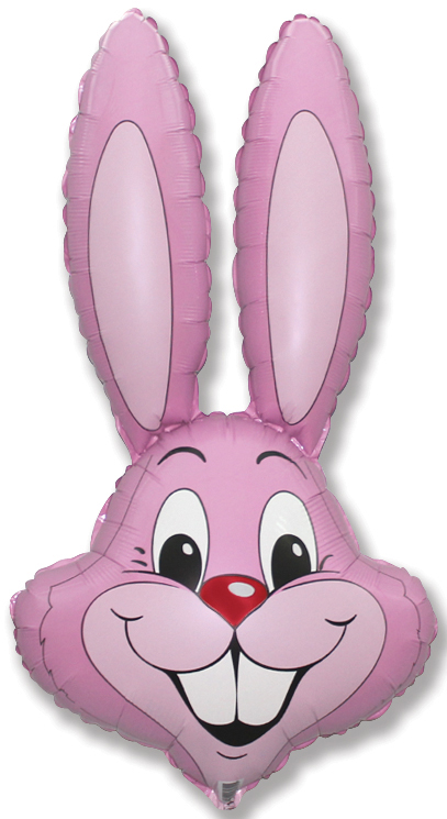 Jumbo Pastel Pink Rabbit 35" Foil Balloon (Loose)