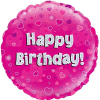 Oaktree Happy Birthday Pink 18" Foil Balloon