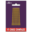 Giftzone Party Candle Metallic Gold