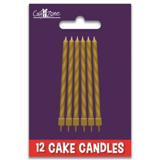 Giftzone Party Candle Metallic Gold
