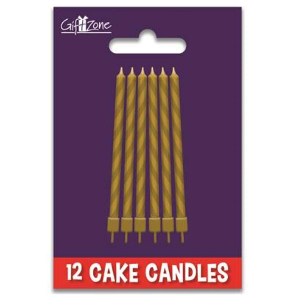 Giftzone Party Candle Metallic Gold
