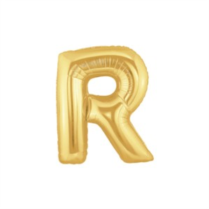 Oaktree Foil Balloon Gold 7" Letter R