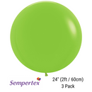 Sempertex Fashion Lime Green 24" Latex 3pk