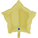 Grabo Foil Balloon Matte Pastel Yellow Star 18"