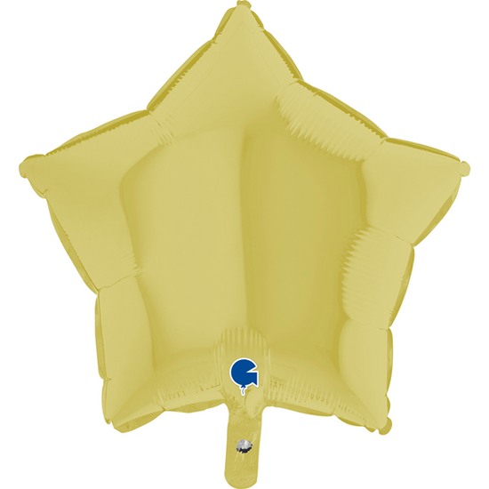Grabo Foil Balloon Matte Pastel Yellow Star 18"