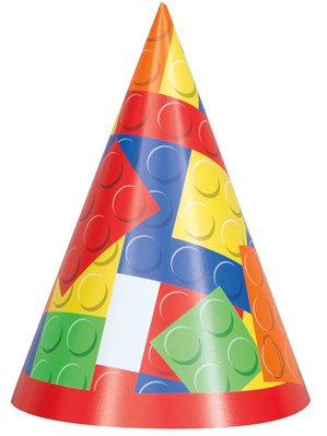 Unique 8 Pack Party Hats Building Blocks