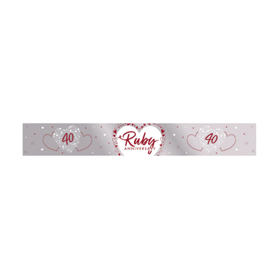 Creative Party Banner Ruby 40th Anniversary 9ft