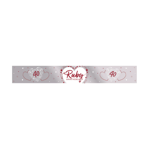 Creative Party Banner Ruby 40th Anniversary 9ft