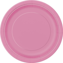 Unique 8 Pack Plates Hot Pink Round 9