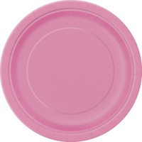 Unique 8 Pack Plates Hot Pink Round 9