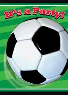 Unique Party Invitations 3D Soccer 8pk