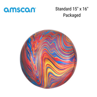 Multi Coloured Marblez Orbz 15" Foil Balloon