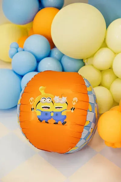 PartyDeco Foil Balloon Ball Minions 17"