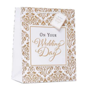 Gift Bag Wedding Day Damask Extra Large 6pk