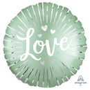 Satin Love Burst Mint 18" Foil Balloon