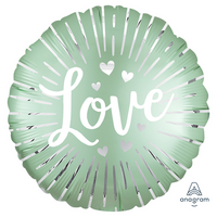 Satin Love Burst Mint 18" Foil Balloon