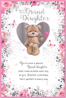 Set of six Simon Elvin C75 birthday cards for granddaughter featuring colorful, festive designs.