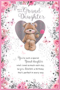 Set of six Simon Elvin C75 birthday cards for granddaughter featuring colorful, festive designs.