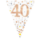 Oaktree Bunting Age 40 Fizz Rose Gold 3.9m