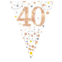 Oaktree Bunting Age 40 Fizz Rose Gold 3.9m